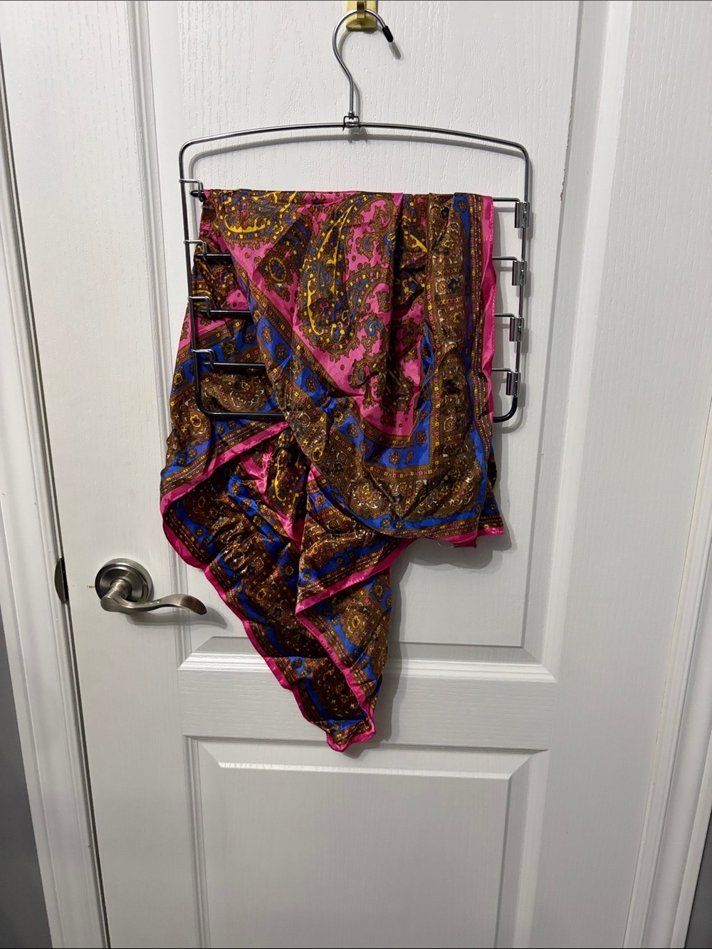 Women’s Pink Paisley Print Asymmetrical Skirt